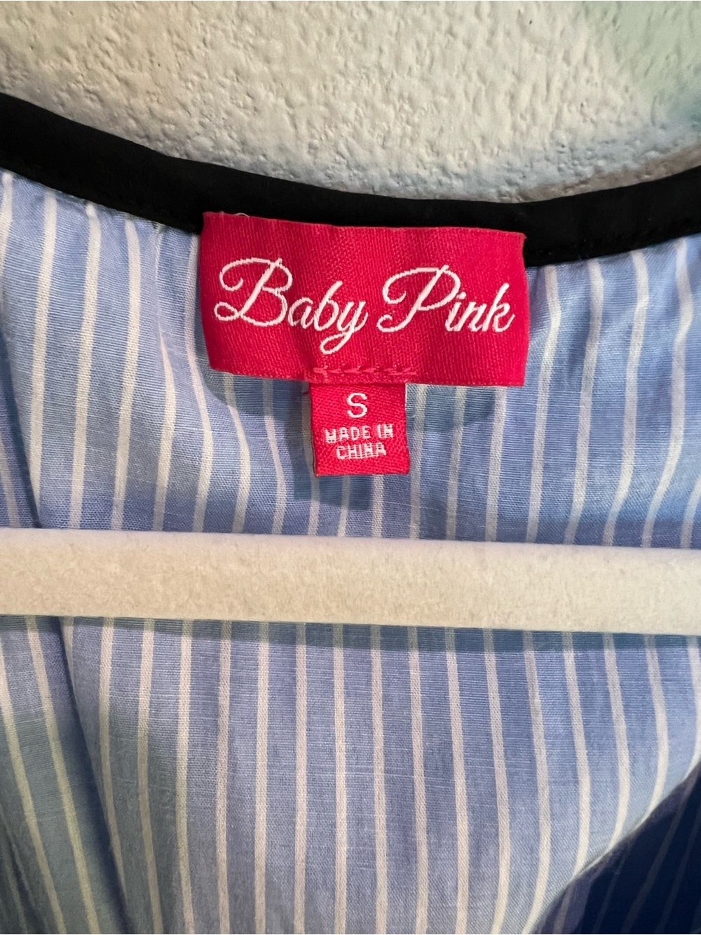 PIN STRIPE DOUBLE RUFFLE MINI DRESS - Picture 5 of 6